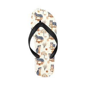 Flower Garden Australian Shepherd Unisex Slippers-5