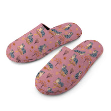 Load image into Gallery viewer, Flower Garden Australian Shepherd Women&#39;s Cotton Mop Slippers-13