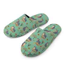 Load image into Gallery viewer, Flower Garden Australian Shepherd Women&#39;s Cotton Mop Slippers-25