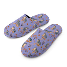 Load image into Gallery viewer, Flower Garden Australian Shepherd Women&#39;s Cotton Mop Slippers-30