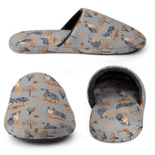 Load image into Gallery viewer, Flower Garden Australian Shepherd Women&#39;s Cotton Mop Slippers-38