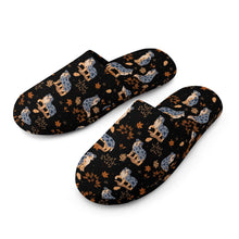 Load image into Gallery viewer, Flower Garden Australian Shepherd Women&#39;s Cotton Mop Slippers-42