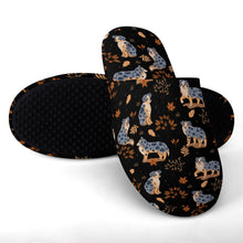Load image into Gallery viewer, Flower Garden Australian Shepherd Women&#39;s Cotton Mop Slippers-44
