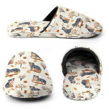 Load image into Gallery viewer, Flower Garden Australian Shepherd Women&#39;s Cotton Mop Slippers-4
