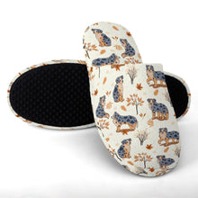 Load image into Gallery viewer, Flower Garden Australian Shepherd Women&#39;s Cotton Mop Slippers-5