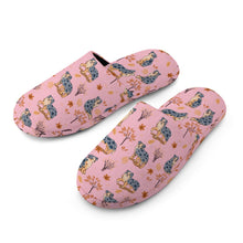 Load image into Gallery viewer, Flower Garden Australian Shepherd Women&#39;s Cotton Mop Slippers-6