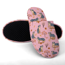 Load image into Gallery viewer, Flower Garden Australian Shepherd Women&#39;s Cotton Mop Slippers-9