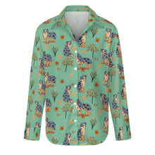 Load image into Gallery viewer, Flower Garden Australian Shepherd Women&#39;s Shirt-Apparel-Apparel,Australian Shepherd,Dog Mom Gifts,Shirt-19