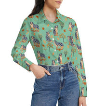 Load image into Gallery viewer, Flower Garden Australian Shepherd Women&#39;s Shirt-Apparel-Apparel,Australian Shepherd,Dog Mom Gifts,Shirt-16