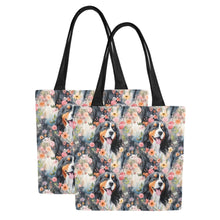 Load image into Gallery viewer, Flower Garden Bernese Mountain Dog Large Canvas Tote Bags - Set of 2-Accessories-Accessories, Bags, Bernese Mountain Dog-12