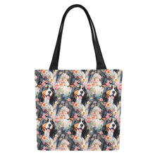 Load image into Gallery viewer, Flower Garden Bernese Mountain Dog Large Canvas Tote Bags - Set of 2-Accessories-Accessories, Bags, Bernese Mountain Dog-6