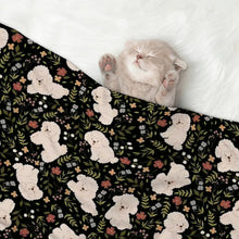 Load image into Gallery viewer, Flower Garden Bichon Frise Blanket for Dog-Pet Furniture-Bichon Frise,Blankets,Home Decor-4