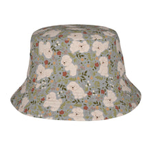 Load image into Gallery viewer, Flower Garden Bichon Frise Bucket Hat-Hats &amp; Caps-Gray-One Size-1