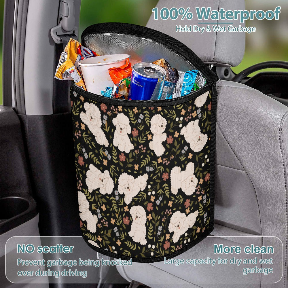 Flower Garden Bichon Frise Love Multipurpose Car Storage Bag - 4 Color