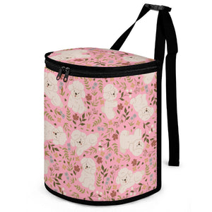 Flower Garden Bichon Frise Love Multipurpose Car Storage Bag - 4 Colors-Car Accessories-Bags, Bichon Frise, Car Accessories-Light Pink-5