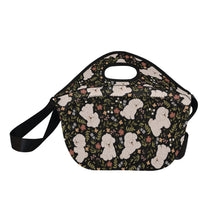 Load image into Gallery viewer, Flower Garden Bichon Frise Neoprene Lunch Bag-20