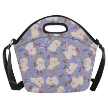 Load image into Gallery viewer, Flower Garden Bichon Frise Neoprene Lunch Bag-2