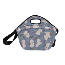 Load image into Gallery viewer, Flower Garden Bichon Frise Neoprene Lunch Bag-30