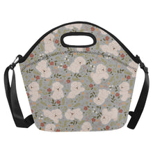 Load image into Gallery viewer, Flower Garden Bichon Frise Neoprene Lunch Bag-37