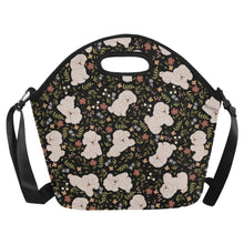Load image into Gallery viewer, Flower Garden Bichon Frise Neoprene Lunch Bag-38