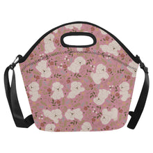 Load image into Gallery viewer, Flower Garden Bichon Frise Neoprene Lunch Bag-8