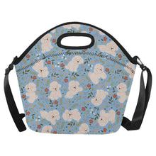 Load image into Gallery viewer, Flower Garden Bichon Frise Neoprene Lunch Bag-Sky Blue-ONESIZE-7