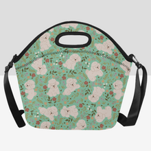 Load image into Gallery viewer, Flower Garden Bichon Frise Neoprene Lunch Bag-Accessories-Accessories, Bags, Dog Mom Gifts, Lunch Bags-7