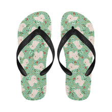 Load image into Gallery viewer, Flower Garden Bichon Frise Unisex Slippers-17