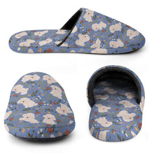 Load image into Gallery viewer, Flower Garden Bichon Frise Women's Cotton Mop Slippers-24
