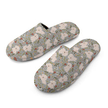 Load image into Gallery viewer, Flower Garden Bichon Frise Women's Cotton Mop Slippers-35