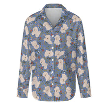 Load image into Gallery viewer, Flower Garden Bichon Frise Women's Shirt-Apparel-Apparel,Bichon Frise,Dog Mom Gifts,Shirt-8
