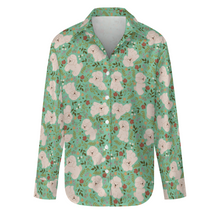 Load image into Gallery viewer, Flower Garden Bichon Frise Women's Shirt-Apparel-Apparel,Bichon Frise,Dog Mom Gifts,Shirt-14