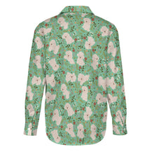 Load image into Gallery viewer, Flower Garden Bichon Frise Women's Shirt-Apparel-Apparel,Bichon Frise,Dog Mom Gifts,Shirt-12
