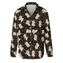 Load image into Gallery viewer, Flower Garden Bichon Frise Women's Shirt-Apparel-Apparel,Bichon Frise,Dog Mom Gifts,Shirt-22