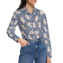 Load image into Gallery viewer, Flower Garden Bichon Frise Women's Shirt-Apparel-Apparel,Bichon Frise,Dog Mom Gifts,Shirt-4