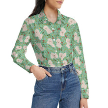 Load image into Gallery viewer, Flower Garden Bichon Frise Women's Shirt-Apparel-Apparel,Bichon Frise,Dog Mom Gifts,Shirt-10