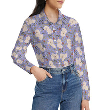 Load image into Gallery viewer, Flower Garden Bichon Frise Women's Shirt-Apparel-Apparel,Bichon Frise,Dog Mom Gifts,Shirt-18