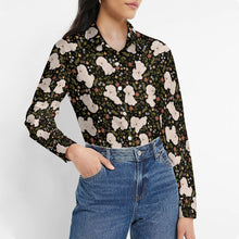 Load image into Gallery viewer, Flower Garden Bichon Frise Women's Shirt-Apparel-Apparel,Bichon Frise,Dog Mom Gifts,Shirt-24