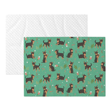 Load image into Gallery viewer, Flower Garden Black and Tan Chihuahua Blanket for Dog-Pet Furniture-Blankets,Chihuahua,Home Decor-11