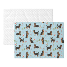 Load image into Gallery viewer, Flower Garden Black and Tan Chihuahua Blanket for Dog-Pet Furniture-Blankets,Chihuahua,Home Decor-15