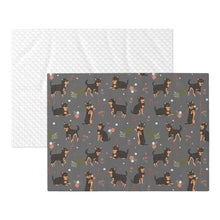 Load image into Gallery viewer, Flower Garden Black and Tan Chihuahua Blanket for Dog-Pet Furniture-Blankets,Chihuahua,Home Decor-24