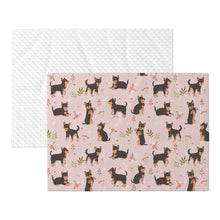 Load image into Gallery viewer, Flower Garden Black and Tan Chihuahua Blanket for Dog-Pet Furniture-Blankets,Chihuahua,Home Decor-2
