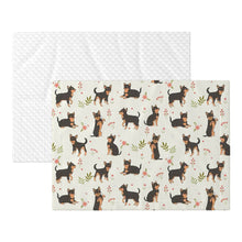 Load image into Gallery viewer, Flower Garden Black and Tan Chihuahua Blanket for Dog-Pet Furniture-Blankets,Chihuahua,Home Decor-7