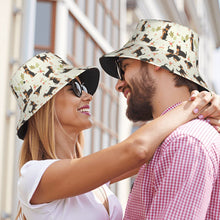 Load image into Gallery viewer, Flower Garden Black and Tan Chihuahua Bucket Hat-Hats &amp; Caps-Accessories,Chihuahua,Dog Dad Gifts,Dog Mom Gifts,Hats-40