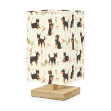 Load image into Gallery viewer, Flower Garden Black and Tan Chihuahua Desktop Table Lamp-Desk Lamps-Chihuahua,Christmas,Dog Dad Gifts,Dog Mom Gifts,Home Decor,Lamp-US Plug-2