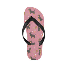 Load image into Gallery viewer, Flower Garden Black and Tan Chihuahua Unisex Slippers-Footwear-Accessories, Chihuahua, Dog Mom Gifts, Slippers-17