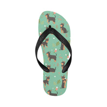 Load image into Gallery viewer, Flower Garden Black and Tan Chihuahua Unisex Slippers-Footwear-Accessories, Chihuahua, Dog Mom Gifts, Slippers-23