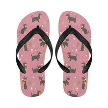 Load image into Gallery viewer, Flower Garden Black and Tan Chihuahua Unisex Slippers-Footwear-Accessories, Chihuahua, Dog Mom Gifts, Slippers-2