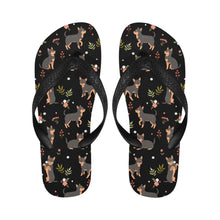 Load image into Gallery viewer, Flower Garden Black and Tan Chihuahua Unisex Slippers-Footwear-Accessories, Chihuahua, Dog Mom Gifts, Slippers-9