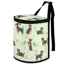 Load image into Gallery viewer, Flower Garden Black and Tan Chihuahuas Multipurpose Car Storage Bag - 4 Colors-Car Accessories-Bags, Car Accessories, Chihuahua-ONE SIZE-HoneyDew-1